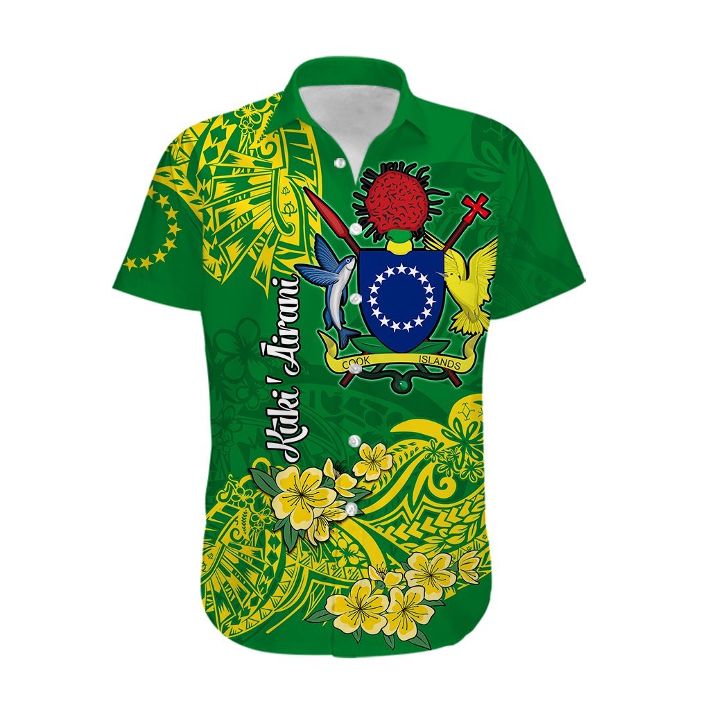 Cook Island Hawaiian Shirt Polynesian Floral Tribal LT9 - Polynesian Pride