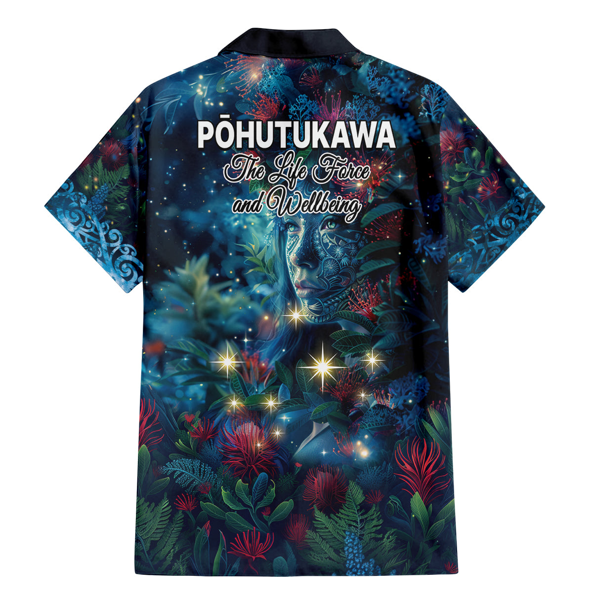 New Zealand Matariki Pohutukawa Family Matching Mermaid Dress and Hawaiian Shirt Te Mauri te Ora LT9 - Polynesian Pride