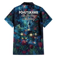 New Zealand Matariki Pohutukawa Family Matching Off The Shoulder Long Sleeve Dress and Hawaiian Shirt Te Mauri te Ora LT9 - Polynesian Pride