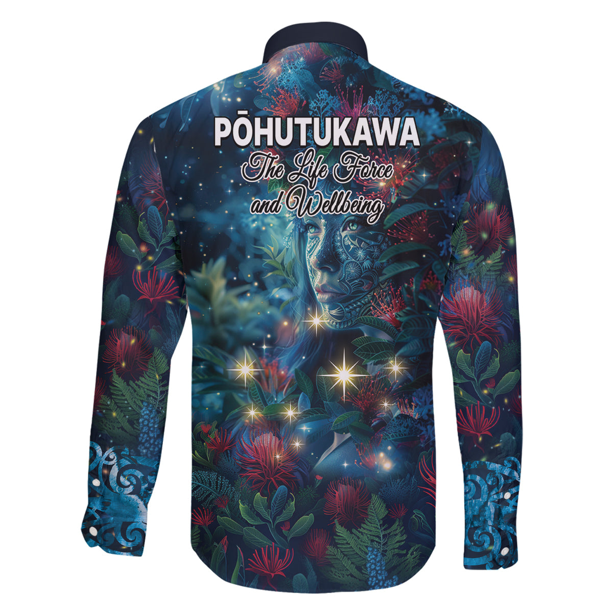 New Zealand Matariki Pohutukawa Family Matching Puletasi and Hawaiian Shirt Te Mauri te Ora LT9 - Polynesian Pride