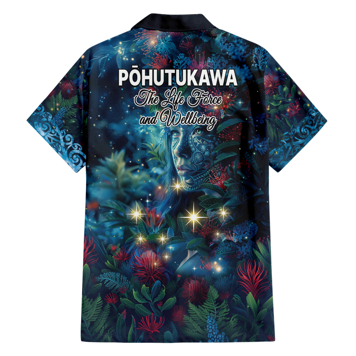 New Zealand Matariki Pohutukawa Family Matching Short Sleeve Bodycon Dress and Hawaiian Shirt Te Mauri te Ora LT9 - Polynesian Pride