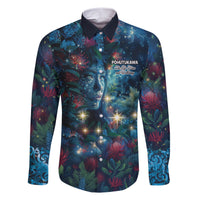 New Zealand Matariki Pohutukawa Family Matching Short Sleeve Bodycon Dress and Hawaiian Shirt Te Mauri te Ora LT9 Dad's Shirt - Long Sleeve Art - Polynesian Pride