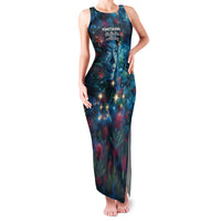 New Zealand Matariki Pohutukawa Family Matching Tank Maxi Dress and Hawaiian Shirt Te Mauri te Ora LT9 Mom's Dress Art - Polynesian Pride