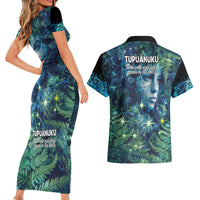New Zealand Matariki Tupuanuku Couples Matching Short Sleeve Bodycon Dress and Hawaiian Shirt Te W o te Hauhake LT9 - Polynesian Pride