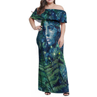 New Zealand Matariki Tupuanuku Family Matching Off Shoulder Maxi Dress and Hawaiian Shirt Te W o te Hauhake LT9 Mom's Dress Art - Polynesian Pride