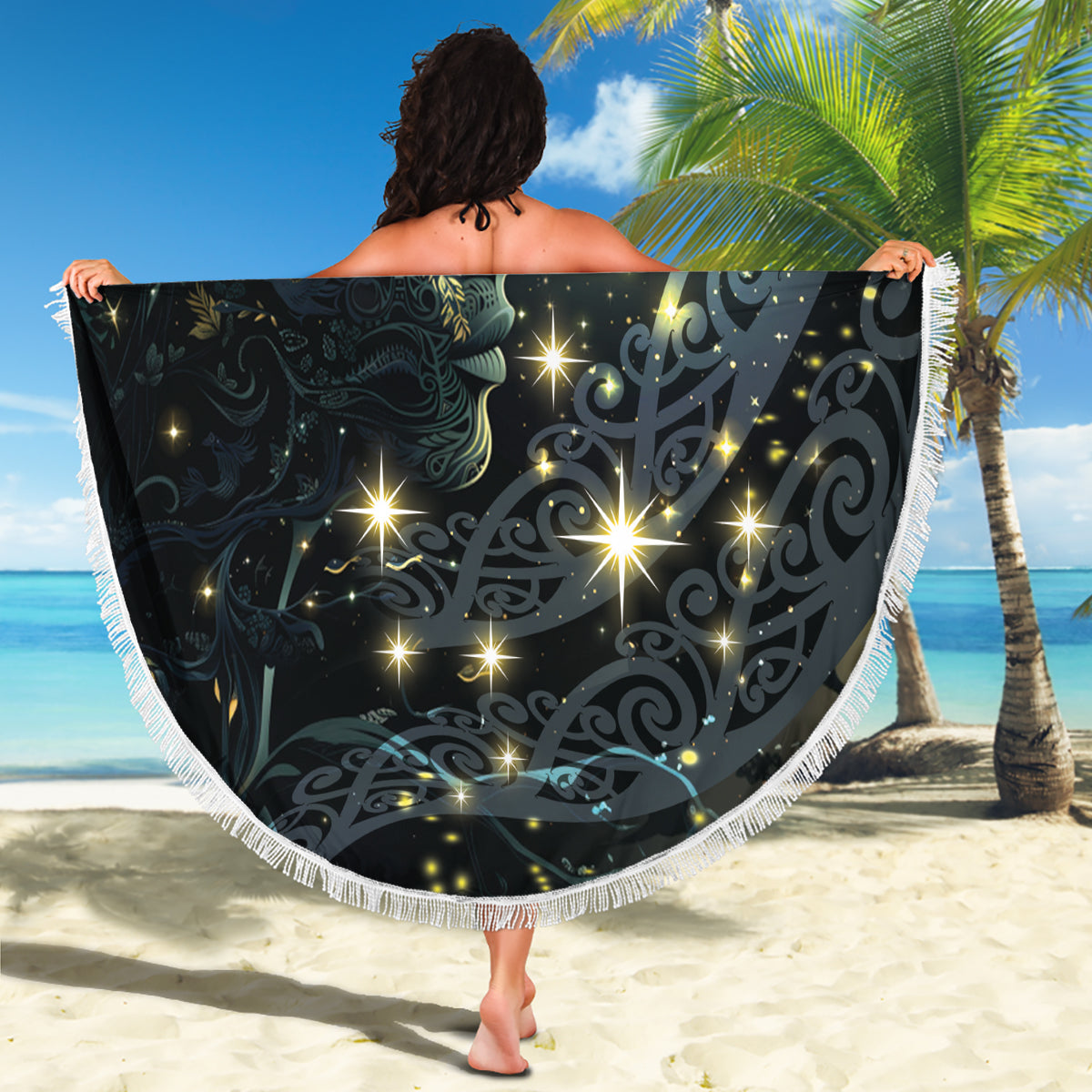 New Zealand Matariki Tupuarangi Beach Blanket Ng Kai o te Rangi LT9 - Polynesian Pride