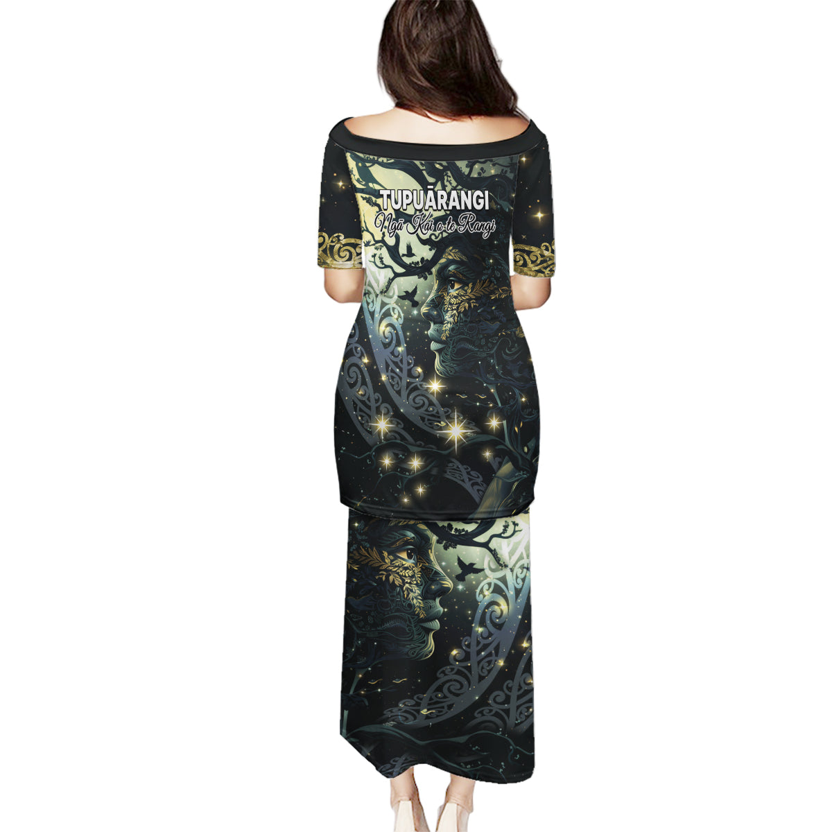 New Zealand Matariki Tupuarangi Family Matching Puletasi and Hawaiian Shirt Ng Kai o te Rangi LT9 - Polynesian Pride