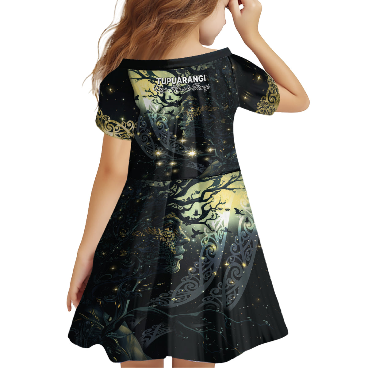 New Zealand Matariki Tupuarangi Family Matching Short Sleeve Bodycon Dress and Hawaiian Shirt Ng Kai o te Rangi LT9 - Polynesian Pride