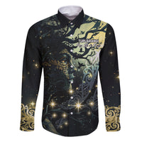 New Zealand Matariki Tupuarangi Family Matching Tank Maxi Dress and Hawaiian Shirt Ng Kai o te Rangi LT9 Dad's Shirt - Long Sleeve Art - Polynesian Pride