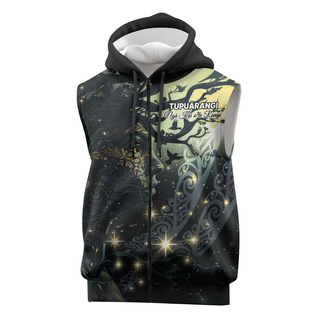 New Zealand Matariki Tupuarangi Sleeveless Zip Hoodie Ng Kai o te Rangi - Polynesian Pride