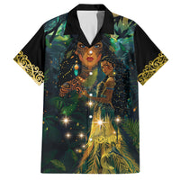 New Zealand Matariki Family Matching Tank Maxi Dress and Hawaiian Shirt Rongo Mori Wellbeing and Good Luck LT9 Dad's Shirt - Short Sleeve Art - Polynesian Pride
