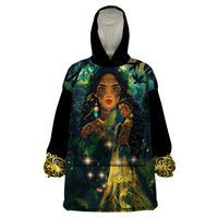 New Zealand Matariki Wearable Blanket Hoodie Rongo Mori Wellbeing and Good Luck LT9 One Size Art - Polynesian Pride