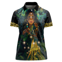 New Zealand Matariki Women Polo Shirt Rongoā Māori Wellbeing and Good Luck