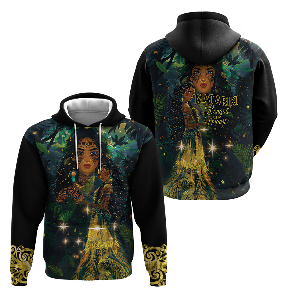 New Zealand Matariki Zip Hoodie Rongoā Māori Wellbeing and Good Luck