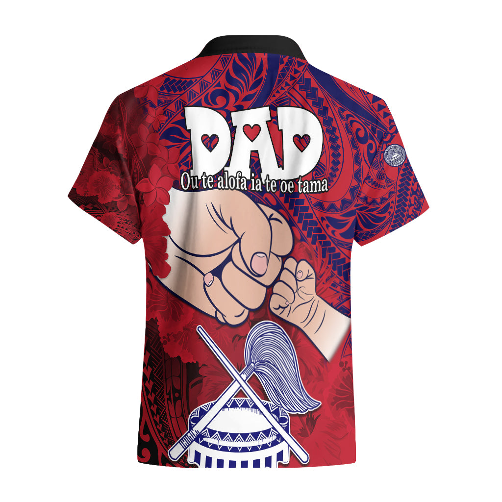 Dads Day American Samoa Hawaiian Shirt Dad Ou Te Alofa Ia Te Oe Tama - Polynesian Flowers Tribal LT9 - Polynesian Pride