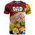 Dads Day Tonga T Shirt Dad ofa lahi atu Polynesian Flowers Tribal LT9 Red - Polynesian Pride