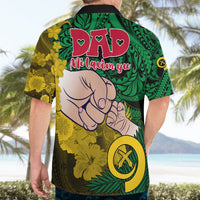 Dads Day Vanuatu Hawaiian Shirt Dad Mi lavem yu - Polynesian Flowers Tribal LT9 - Polynesian Pride