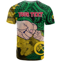 Custom Fathers Day Polynesian Islands Vanuatu T Shirt Dad Mi lavem yu Polynesian Flowers Tribal LT9 - Polynesian Pride