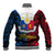 125th Independence Anniversary Philippines Baseball Jacket Polynesian Pilipinas Flag Style - Black LT9 - Polynesian Pride