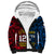Personalised 125th Independence Anniversary Philippines Sherpa Hoodie Polynesian Pilipinas Flag Style - Black LT9 Unisex Black - Polynesian Pride