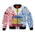125th Independence Anniversary Philippines Bomber Jacket Polynesian Pilipinas Flag Style - White LT9 Unisex White - Polynesian Pride