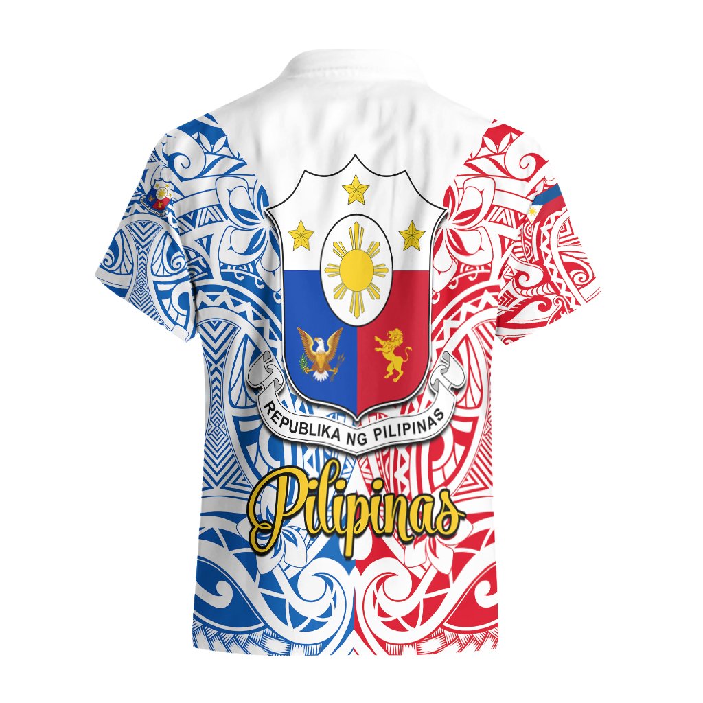 Polynesian Philippines Hawaiian Shirt Pilipinas Flag Style for 125th Independence Anniversary White LT9 - Polynesian Pride