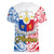 125th Independence Anniversary Philippines Women V Neck T Shirt Polynesian Pilipinas Flag Style - White LT9 - Polynesian Pride