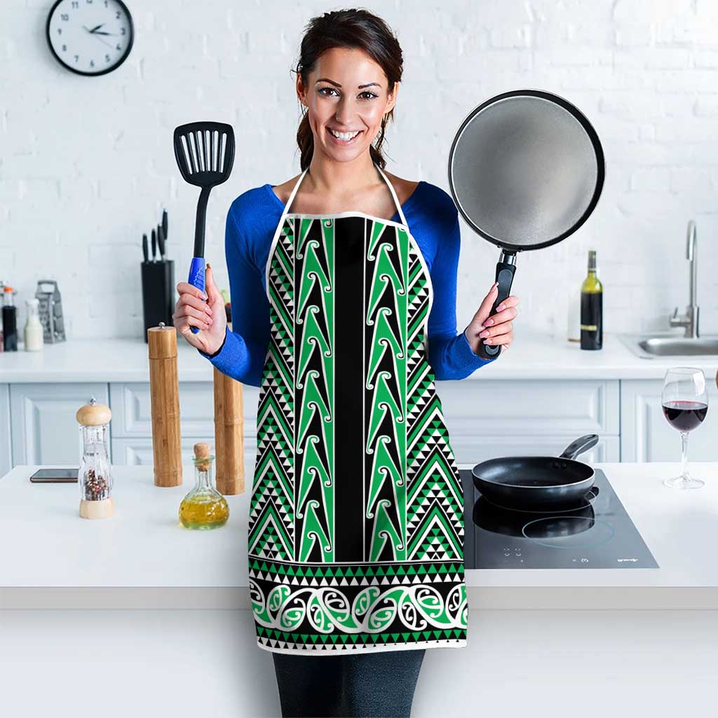 New Zealand Maori Niho Taniwha Apron Kakariki Mangopare and Puhoro Pattern LT9 - Polynesian Pride