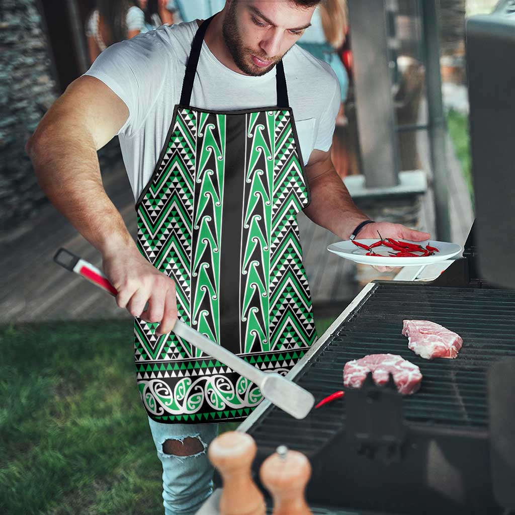 New Zealand Maori Niho Taniwha Apron Kakariki Mangopare and Puhoro Pattern LT9 - Polynesian Pride