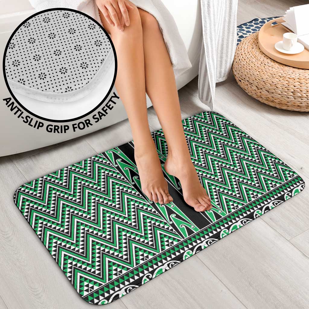 New Zealand Maori Niho Taniwha Bathroom Set Kakariki Mangopare and Puhoro Pattern - Polynesian Pride