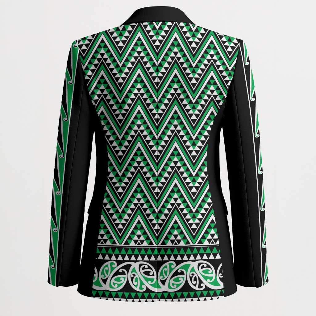 New Zealand Maori Niho Taniwha Blazer Kakariki Mangopare and Puhoro Pattern LT9 - Polynesian Pride