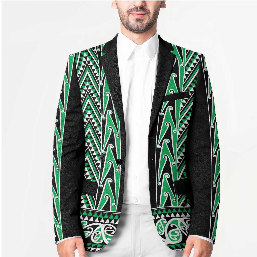 New Zealand Maori Niho Taniwha Blazer Kakariki Mangopare and Puhoro Pattern LT9 - Polynesian Pride