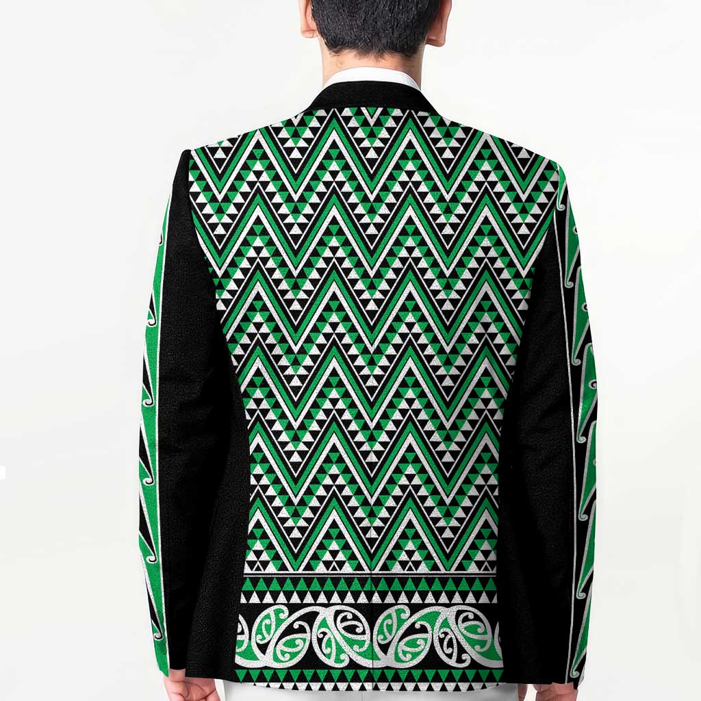 New Zealand Maori Niho Taniwha Blazer Kakariki Mangopare and Puhoro Pattern LT9 - Polynesian Pride