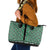 New Zealand Maori Niho Taniwha Leather Tote Bag Kakariki Mangopare and Puhoro Pattern