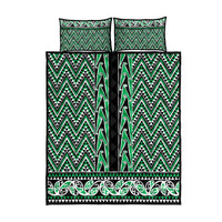 New Zealand Maori Niho Taniwha Quilt Bed Set Kakariki Mangopare and Puhoro Pattern LT9 - Polynesian Pride