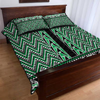 New Zealand Maori Niho Taniwha Quilt Bed Set Kakariki Mangopare and Puhoro Pattern LT9 - Polynesian Pride