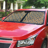 New Zealand Maori Niho Taniwha Auto Sun Shade Karaka Mangopare and Puhoro Pattern - Polynesian Pride