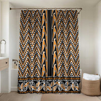 New Zealand Maori Niho Taniwha Bathroom Set Karaka Mangopare and Puhoro Pattern - Polynesian Pride
