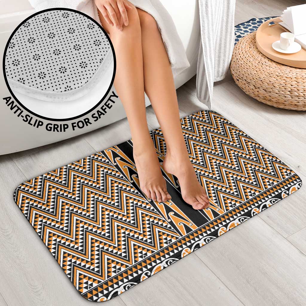 New Zealand Maori Niho Taniwha Bathroom Set Karaka Mangopare and Puhoro Pattern - Polynesian Pride