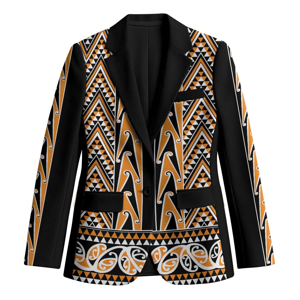 New Zealand Maori Niho Taniwha Blazer Karaka Mangopare and Puhoro Pattern - Polynesian Pride