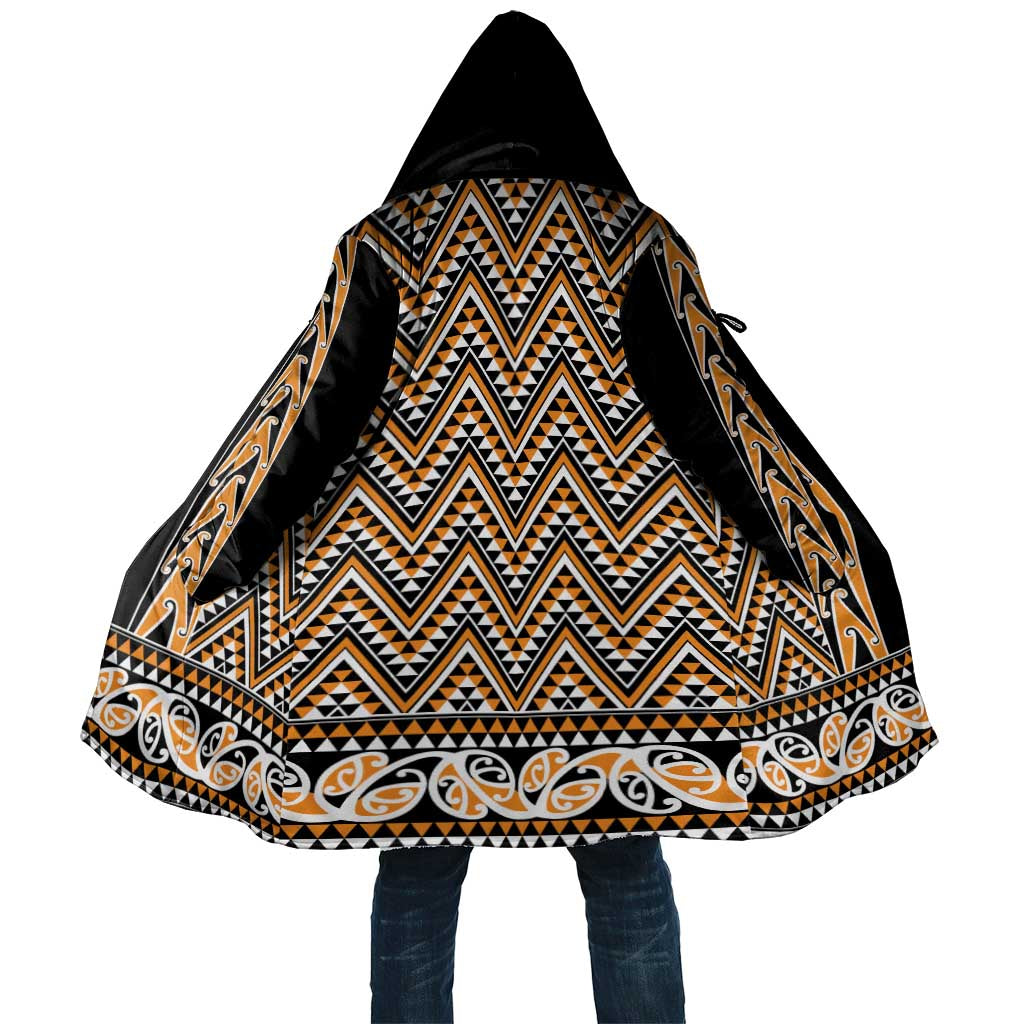 New Zealand Maori Niho Taniwha Cloak Karaka Mangopare and Puhoro Pattern LT9 Unisex Gold - Polynesian Pride