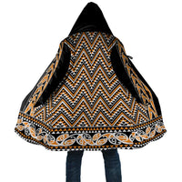 New Zealand Maori Niho Taniwha Cloak Karaka Mangopare and Puhoro Pattern LT9 Unisex Gold - Polynesian Pride