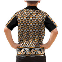 New Zealand Maori Niho Taniwha Family Matching Mermaid Dress and Hawaiian Shirt Karaka Mangopare and Puhoro Pattern LT9 - Polynesian Pride