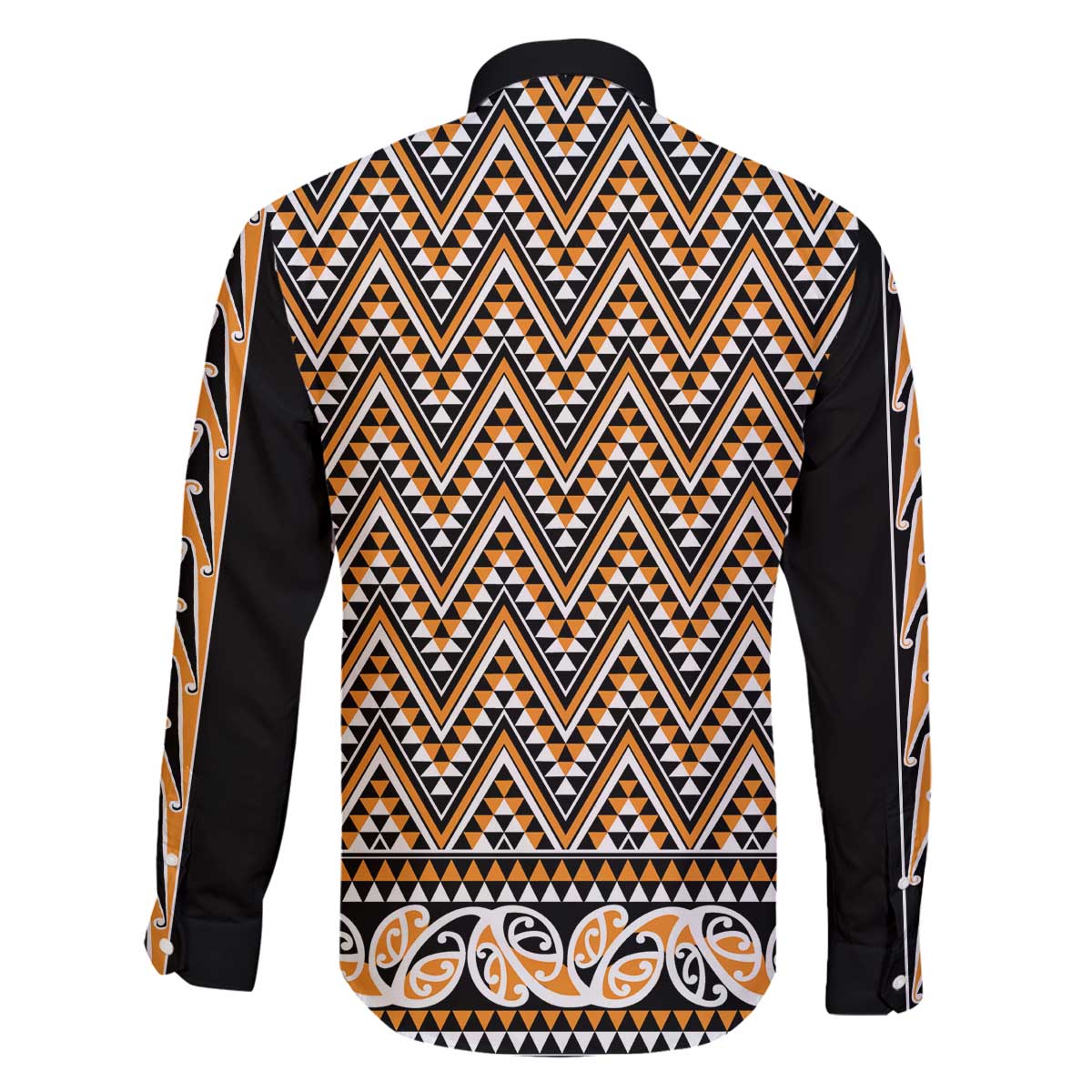 New Zealand Maori Niho Taniwha Family Matching Off The Shoulder Long Sleeve Dress and Hawaiian Shirt Karaka Mangopare and Puhoro Pattern LT9 - Polynesian Pride