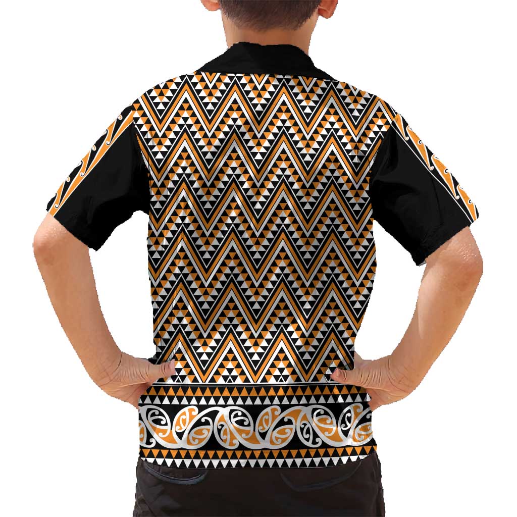 New Zealand Maori Niho Taniwha Family Matching Off Shoulder Maxi Dress and Hawaiian Shirt Karaka Mangopare and Puhoro Pattern LT9 - Polynesian Pride