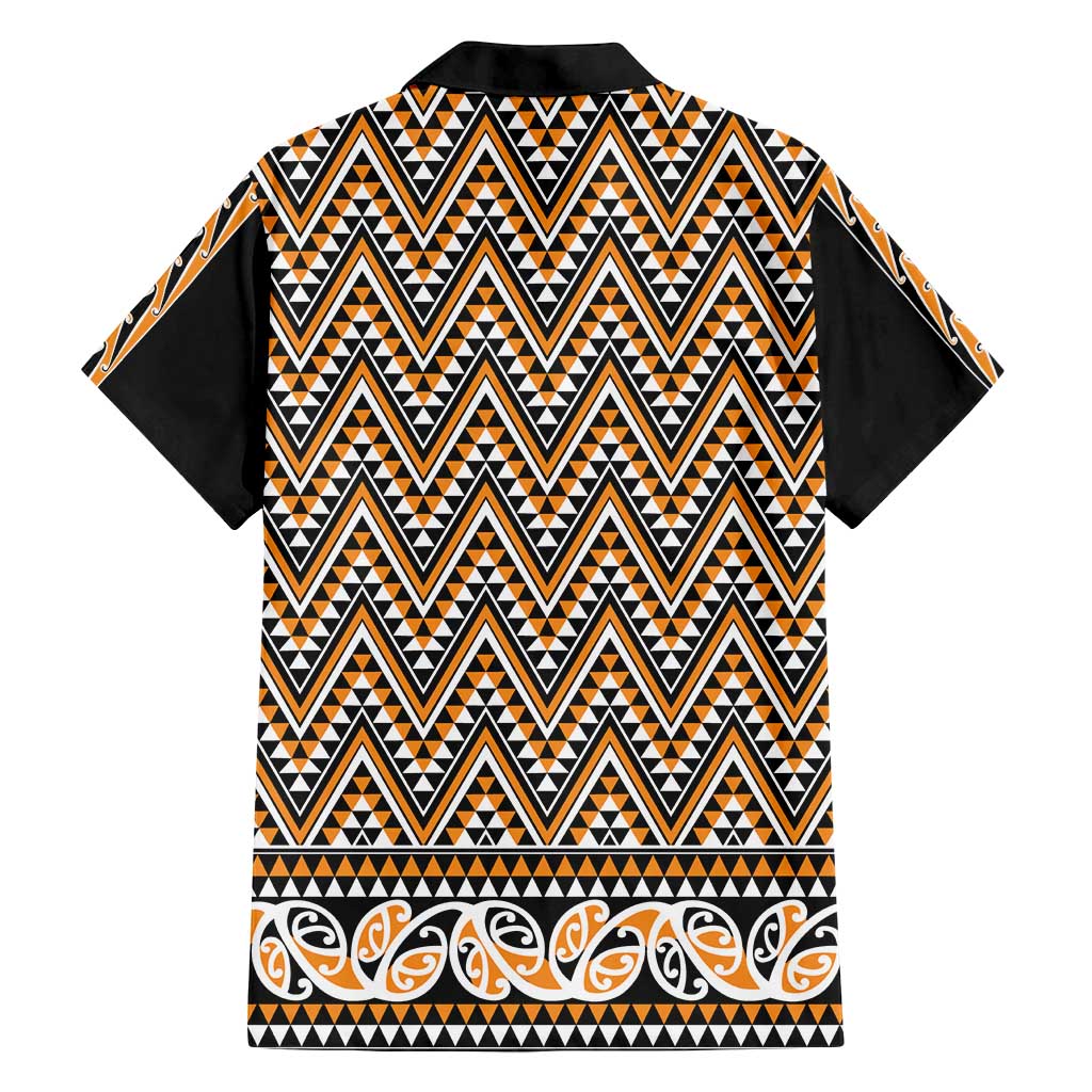 New Zealand Maori Niho Taniwha Family Matching Off Shoulder Short Dress and Hawaiian Shirt Karaka Mangopare and Puhoro Pattern LT9 - Polynesian Pride