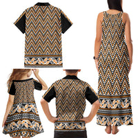 New Zealand Maori Niho Taniwha Family Matching Tank Maxi Dress and Hawaiian Shirt Karaka Mangopare and Puhoro Pattern LT9 - Polynesian Pride