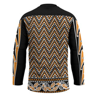 New Zealand Maori Niho Taniwha Hockey Jersey Karaka Mangopare and Puhoro Pattern - Polynesian Pride