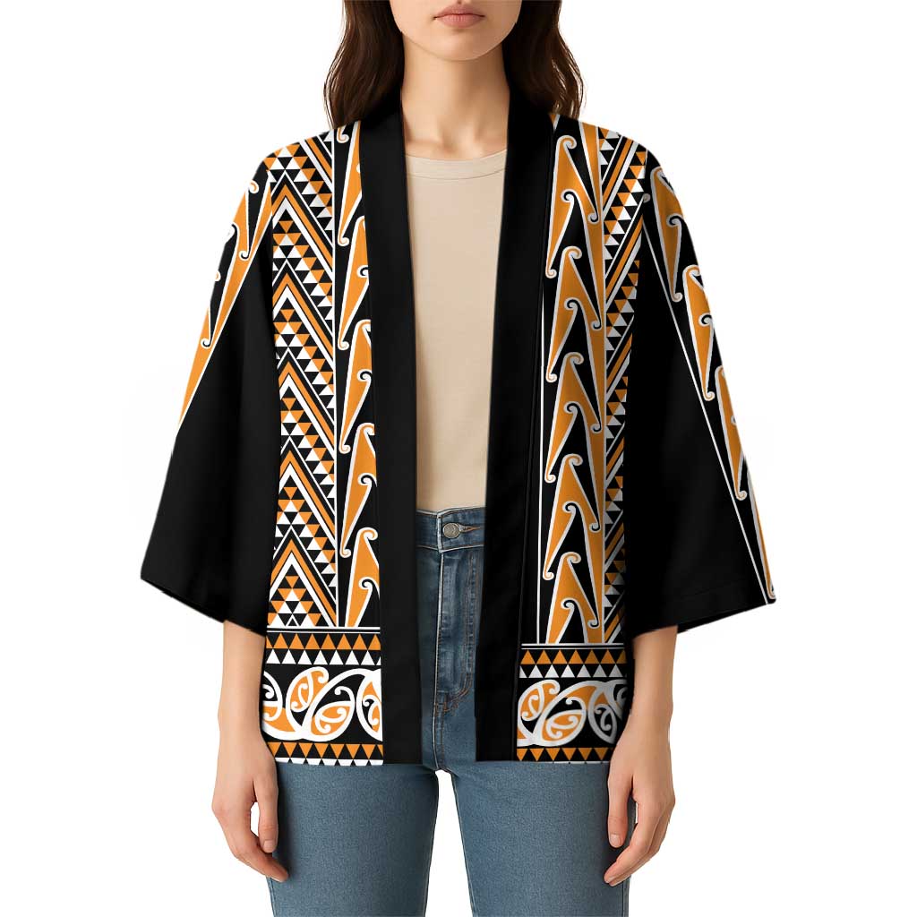 New Zealand Maori Niho Taniwha Kimono Karaka Mangopare and Puhoro Pattern - Polynesian Pride