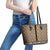 New Zealand Maori Niho Taniwha Leather Tote Bag Karaka Mangopare and Puhoro Pattern